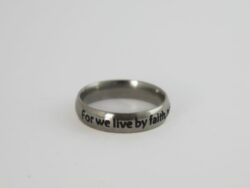 Live By Faith Scripture Ring