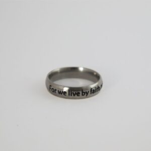 Live By Faith Scripture Ring