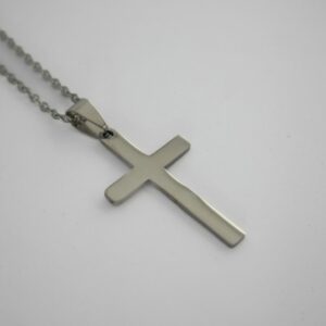 Medium Silver Cross Necklace