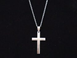Medium Stainless steel Silver Cross Necklace
