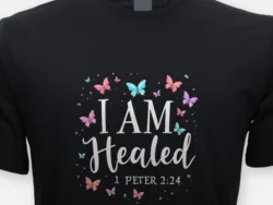 I Am Healed – 1 Peter 2:24 Butterfly Tee