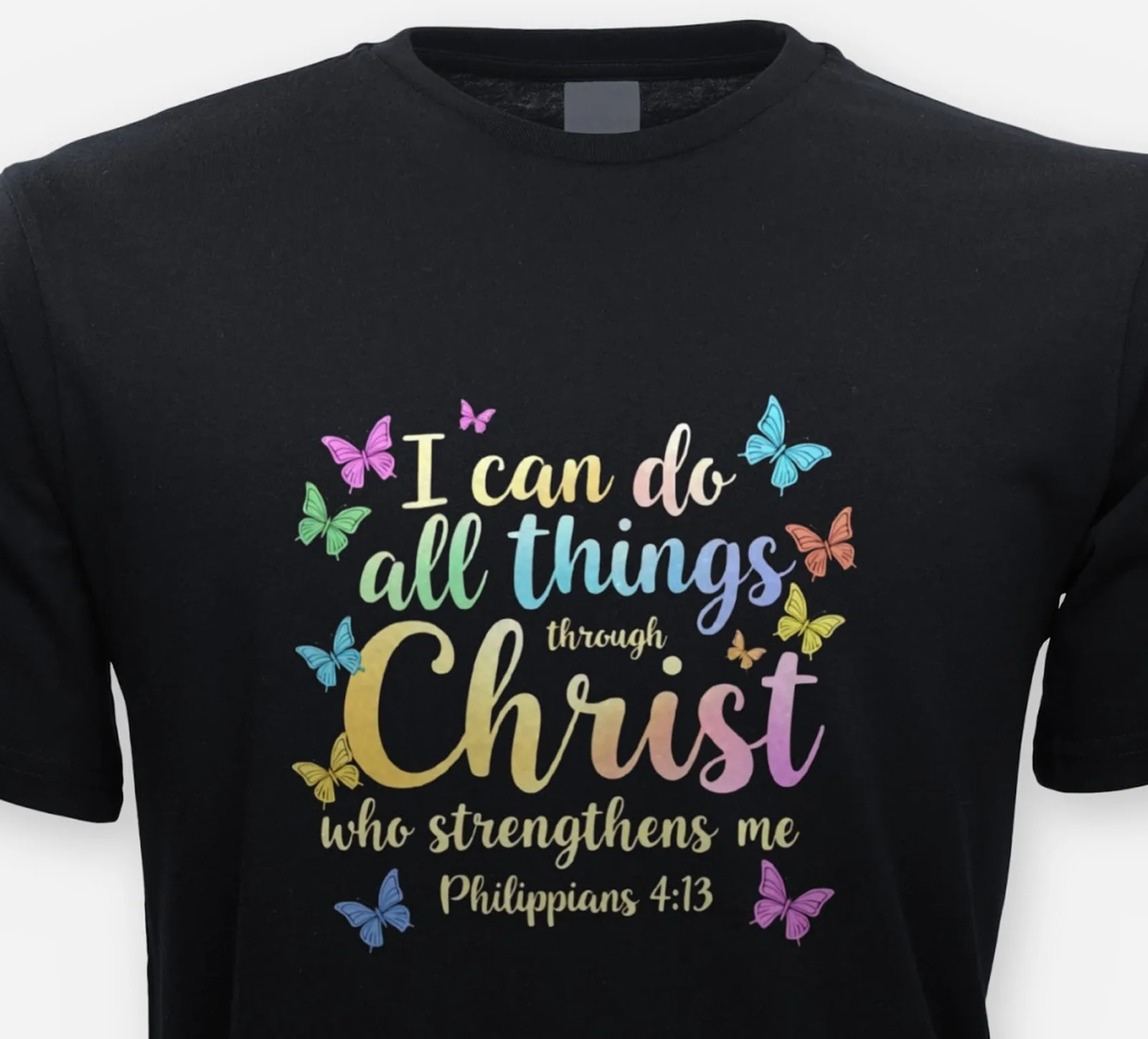 I Can Do All Things – Philippians 4:13 Butterfly Tee