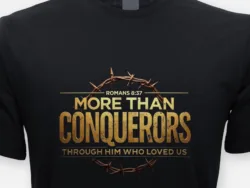 More Than Conquerors – Romans 8:37 Crown of Thorns Tee
