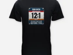 Run with Endurance – Hebrews 12:1 Race Bib Tee