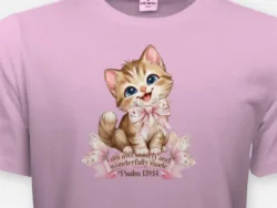 Awesomely and Wonderfully Made – Psalm 139:14 Kids Cat Tee