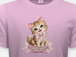 Awesomely and Wonderfully Made – Psalm 139:14 Kids Cat Tee