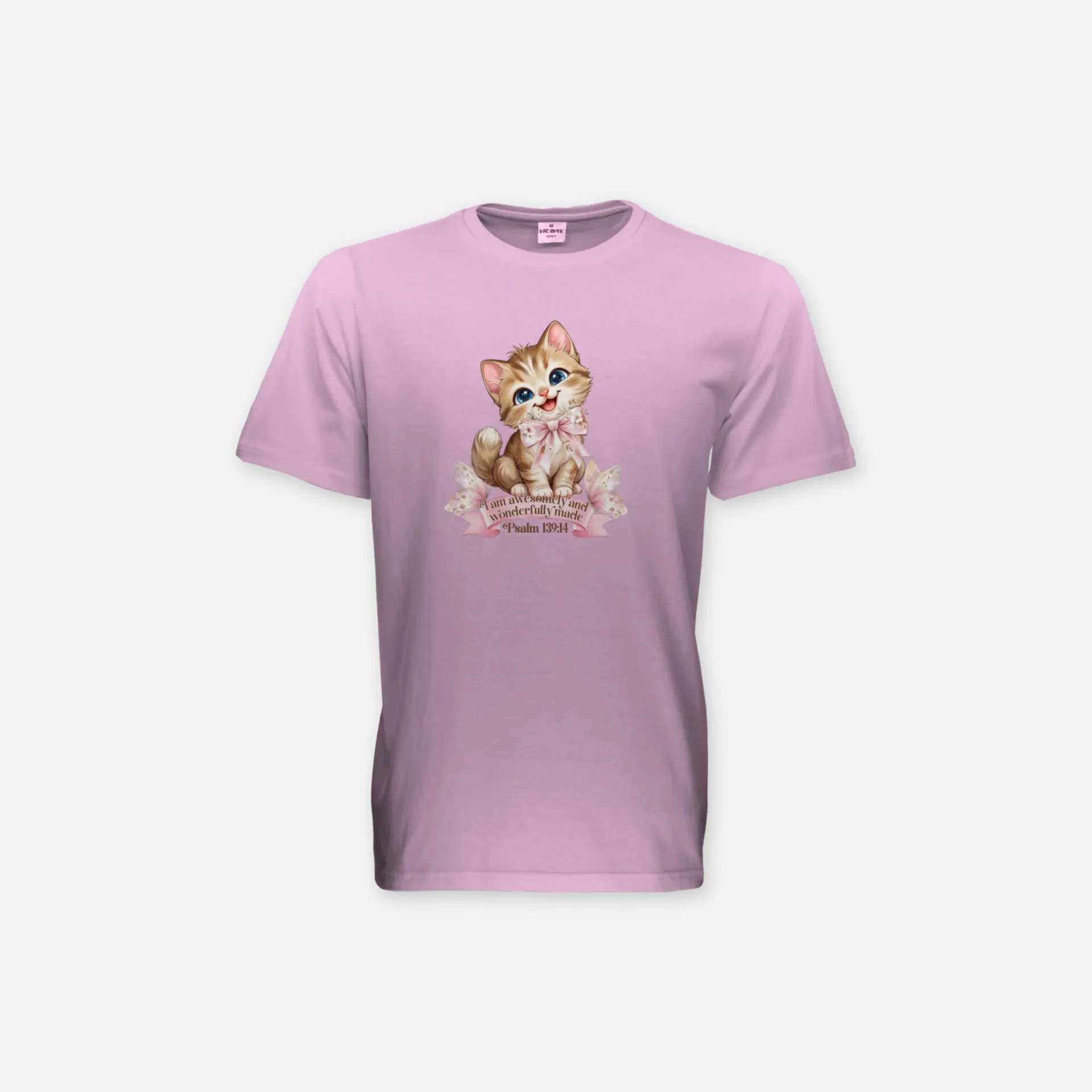 Awesomely and Wonderfully Made – Psalm 139:14 Kids Cat Tee