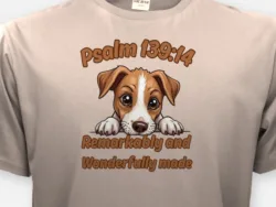 Remarkably and Wonderfully Made – Psalm 139:14 Kids Puppy Tee